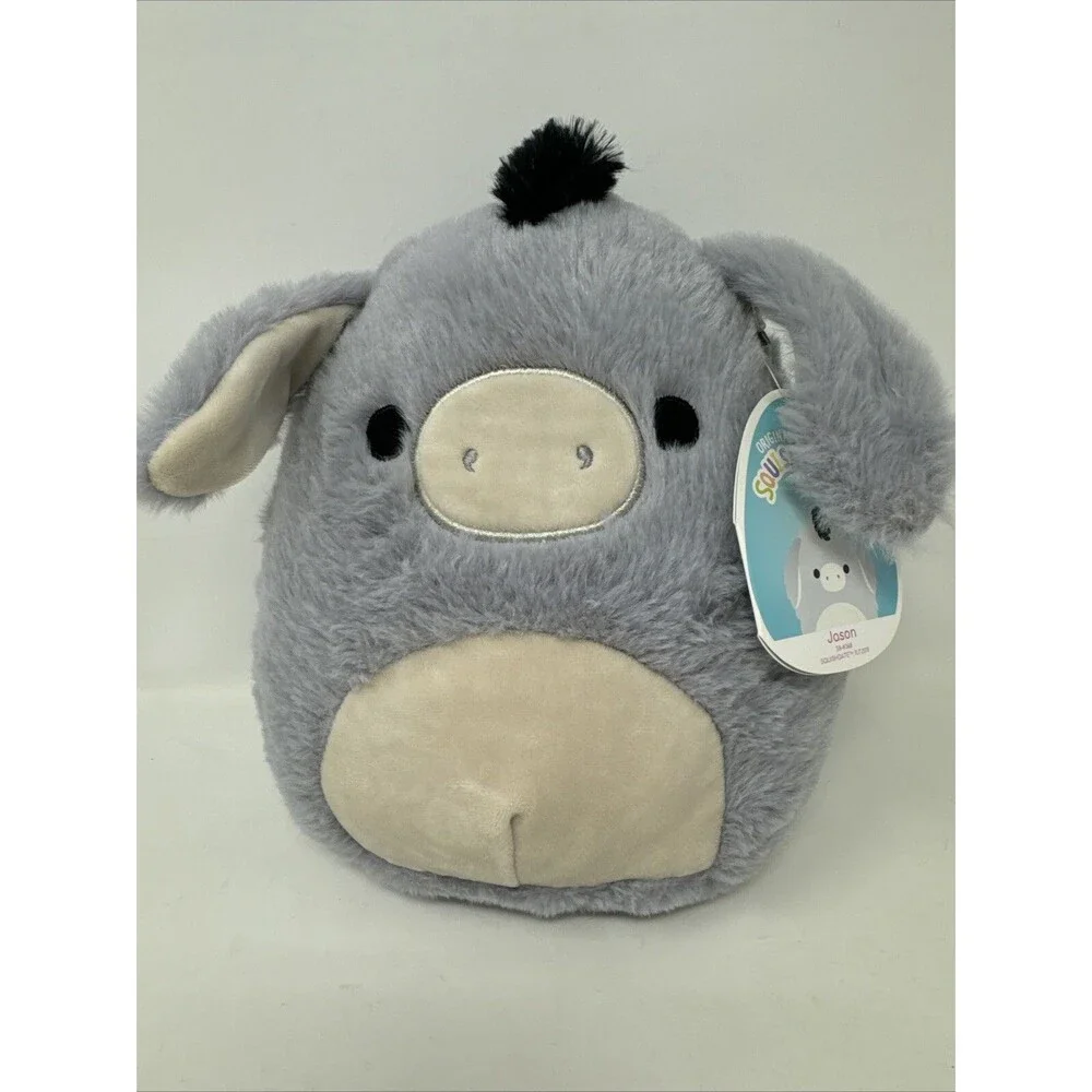 Squishmallows Fuzzy Jason The Donkey 8” Cracker Barrel Exclusive Black Mane NEW